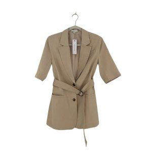 NWT Topshop: Tan Short Sleeved Blazer